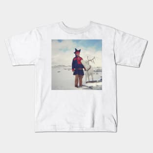 Sami and Reindeer on Magerøya, Norway Kids T-Shirt